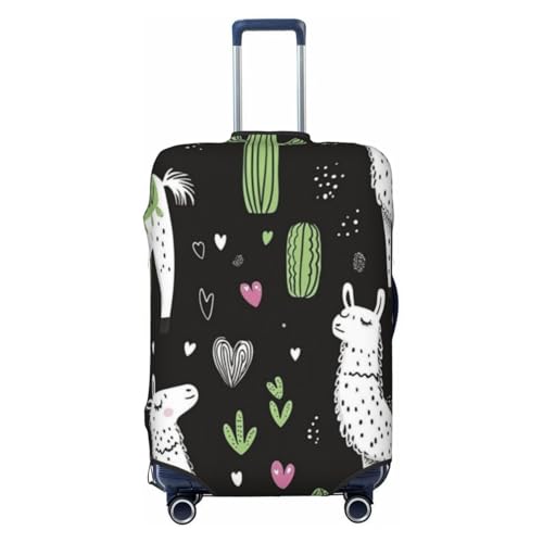 Alpacas Llama Travel Luggage Covers For Suitcase Elastic Suitcase Protector Anti-Scratch Spandex Baggage Covers Fits 18-32 Inch Luggage X-Large