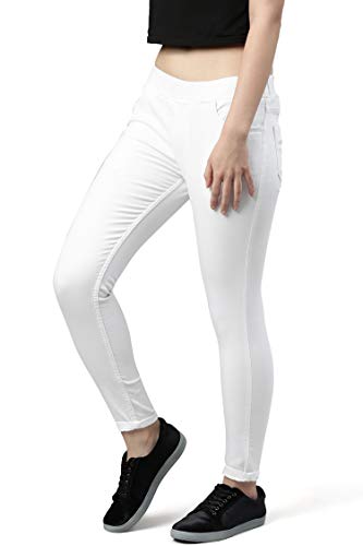 ADBUCKS Women's Slim Fit Mid Rise Jeggings -, Skinny, Wide Leg Jean, Elasticated