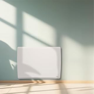 THOMSON - Radiateur électrique fixe connecté WiFi à inertie sèche céramique + film avec thermostat interchangeable 2000W THOMSON MOLY horizontal blanc