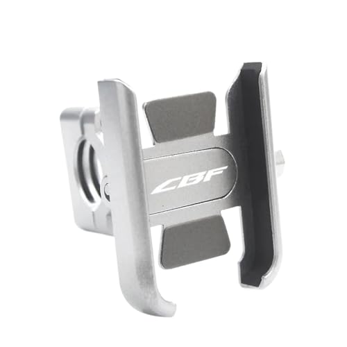 Soporte móvil para moto Honda CBF 1000 y 600s con anclaje de manillar plateado