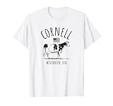 Cornell Wisconsin USA Vache rétro Style vintage T-Shirt