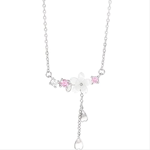 Collier de Fleurs en Cristal Féminin MOCHAMIK Bijou d'Exception en Coquille