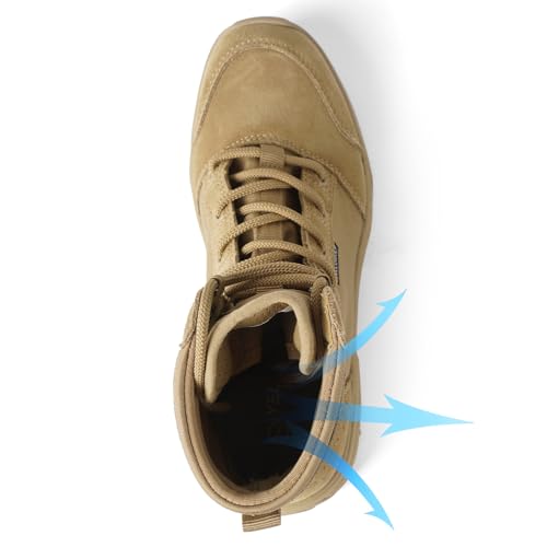 Yellowolf Women'S Lightweight Tactical Combat Boots Military Work Boots For Women 6 Inch Army Desert Boots,Tan 9 thumb #8