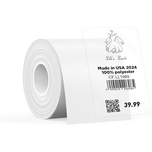 SUPVAN T50M Label Tape – Black on Transparent 50x80mm