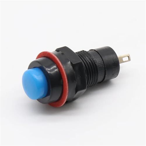 Interruptor de botón pulsador de 10mm con enganche componente electrónico verde 6
