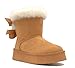 REDVOLUTION Women's Classic Fuzzy Platform Boot Butterfly Bow-Accent Fashion Boot with indoor outdoor rubber sole(size 10, 818camel)