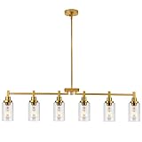 ACANER 6-Lights Kitchen Island Lighting, Dining Room Chandelier Light Fixtures Over Table, 44.8" Mod