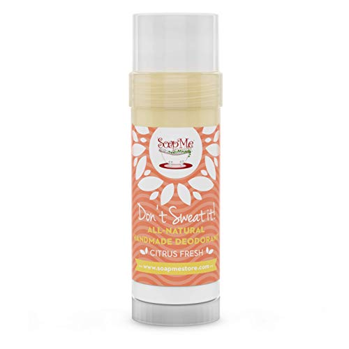 All Natural Deodorant for Women, Men & Kids | Gluten Free, Aluminum Free Deodorant with Organic Coconut Oil, Baking Soda, Arrowroot Powder and Essential Fragrance Oil –Don’t Sweat It in Citrus Fresh