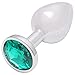 AKStore Medium Super Quality Deluxe Steel Fetish Plug Anal Butt Jewelry for Fetish Kinky Sex Love Games Personal Sex Massager Good Valentine 'S / Birthday Gift(Green)