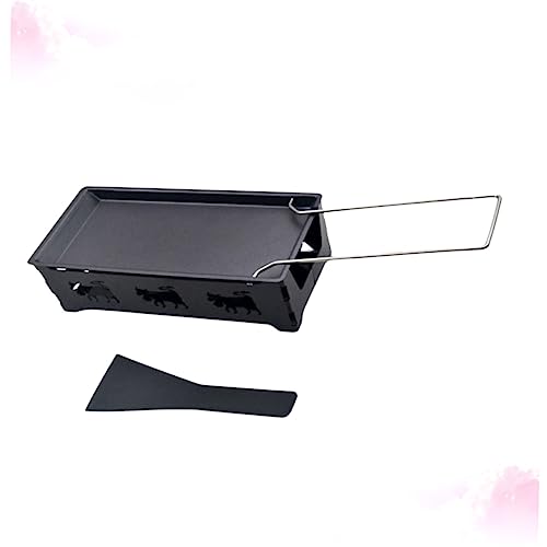 PRETYZOOM Camping Cookware Mini Non-stick Baking Tray and Grill Set for Cheese Fondue Picnic and Outdoor Cooking