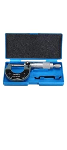 Aliza Malik Micrometer Screw Gauge 0-25mm Range Professional Precision Measuring Tool with Protective Case High Accuracy Metal Construction for Industrial Mechanical and Engineering Use