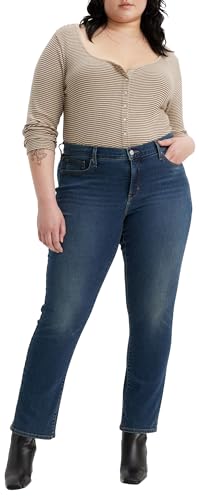Levi's Plus Size 314 Shaping Straight Vaqueros, Zealous Blue, 48 Largo Mujer