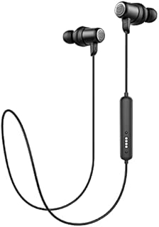 SoundPEATS Neckband Bluetooth Headset IPX8 Waterproof Wireless Earphones for Sports, in-Ear Stereo Bluetooth 5.0 Earbuds with Magnetic Charger, Built-in Mic, CVC 6.0, 14 Hrs Playtime