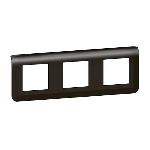 Plaque Legrand Mosaic 079046L anti-traces 3x2 mod noire mate horizontale
