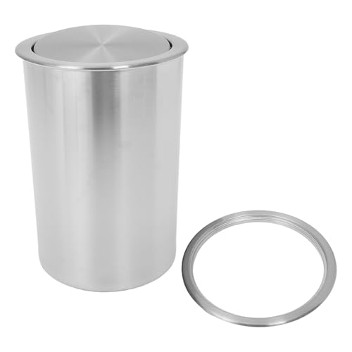 Caneca de basura empotrable de acero inoxidable con tapa abatible 3 piezas