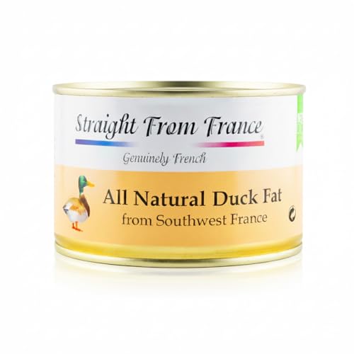 Straight from France Genuinely French, All Natural Duck Fat for Cooking from Southwest France, Keto and Paleo Diet Friendly, Can 340g 12oz