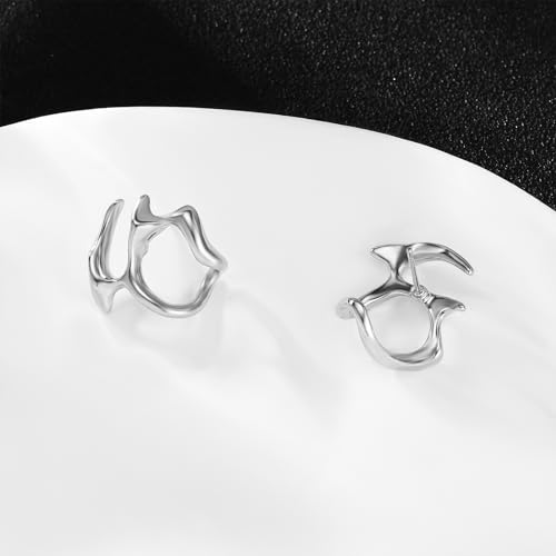 Dr's gift Y2K Statement Earrings For Women Silver Punk Irregular Earrings Unique Studs Retro Jewelry Gift2