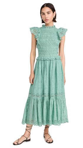 Sea Women's Veronique Embroidery Flutter Dress, Sage, Green, XL at Amazon  Women's Clothing store