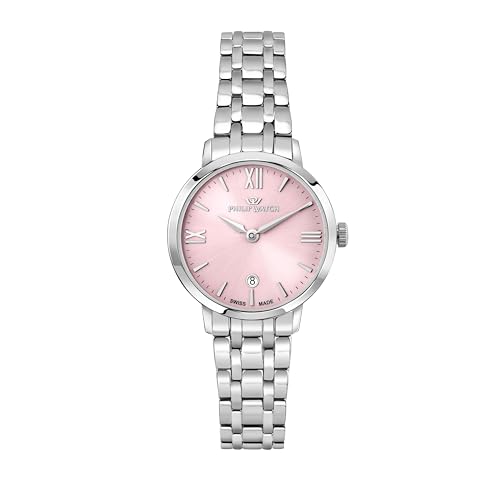 Caratteristiche: La cassa dell'orologio misura 30, con spessore 7.45mm. Il quadrante rosa si compone di un vetro minerale. L'orologio ha una resistenza all'acqua fino a 5 ATM