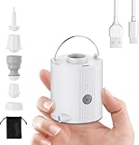 Motorenbau Portable Air Pump for Inflatables with 2600 mAh Battery, Ultra-Fast and Mini Electric Air Pump,Inflate Deflate for Camping, Pool Floats, Air Mattress, Swimming Ring, Vacuum Storage Bags