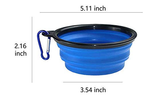 Liusm 3 Pack Collapsible Pet Bowl, Food Grade Silicone Foldable Expandable Cup Dish For Pet Dog Cat Food Water Feeding Portable Travel Bowl With Free Carabiner #TOP2