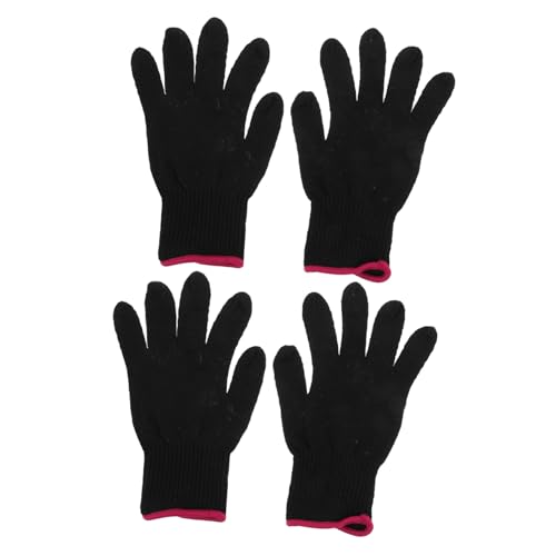 FELTECHELECTR Heat Proof Gloves Set of 4 Bumps Heat Glove Mitts Silicone for Hair Styling Curling Irons Barber Shop