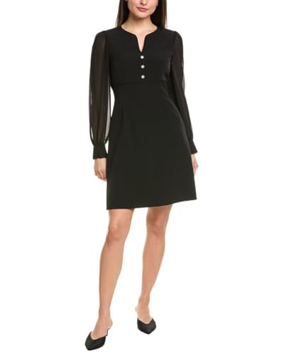 Robe Long SLV Button Detail Anne Klein en tissu premium pour femme raffinée