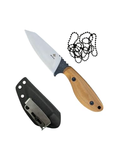 AMER TACTICAL Fixed Blade, 3D Micarta Scales, EDC With Kydex Sheath, Ideal for Skinning, Survival, Camping, Hunting & Outdoors. Tactical Full Tang Knife (B-10)