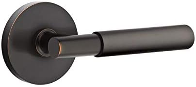 Emtek Privacy Set, Disk Rosette, Myles Lever (Right Hand, Oil Rubbed Bronze)