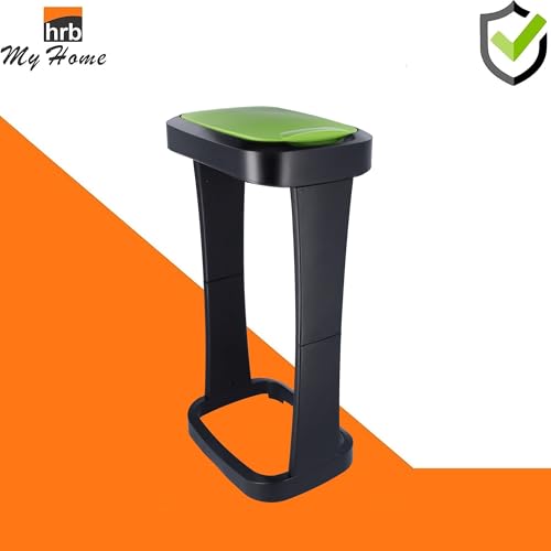 HRB Gelber Sack Ständer mit Schwingdeckel, stabiler Mülleimer Küche für Müllbeutel 70-120L, ideal als Pfandflaschen Sammelbehälter, hochwertiger Müllsackständer für Haushalt und Gewerbe – Bild 3