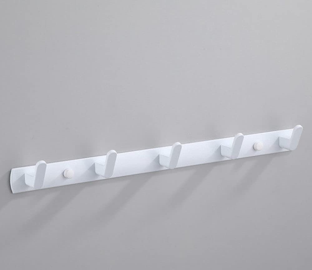 Patère de salle de bain en aluminium brossé doré avec 5 crochets