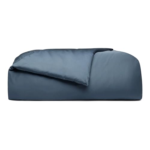 Cozy Earth Luxury Duvet Cover Twin - 100% Viscose from Bamboo - Ultra-Soft, Cooling & Lightweight Duvet Cover - Temperature-Regulating Bedding with Concealed Zip - Pacific Blue