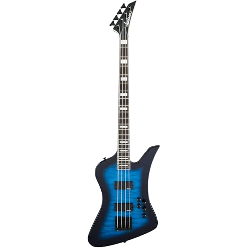 Jackson JS Series Kelly Bird JS3Q, diapasón de amaranto, ráfaga azul transparente