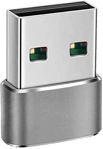 FDBV USB 3.0 Male to USB Type C Adapter Female Port Converter Connector for Data Transmission and Charging Charger Cable Adapter (Silver)