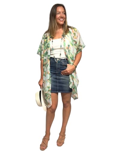 Image of Humble Hilo Womens Kimono Cardigan Sleeveless Lightweight Cover Up Casual & Flowy, 2 Sizes
