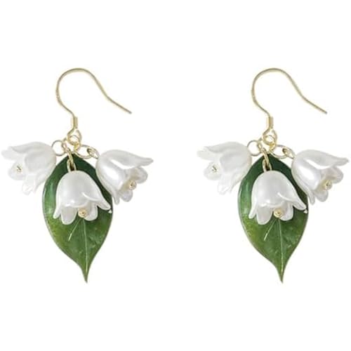 Lily of the Valley Flower Earrings for Women Floral Drop Earrings