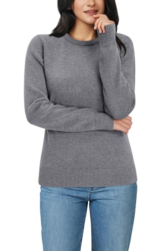 LAISHEN Womens Fall Fashion 2023 Long Sleeve Sweaters Casual Loose Color Block Crew Neck Knit Pullover Tops3