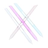 WOONEKY 4pcs Glass Cuticle Pusher Tool Set with Dual-ended Precision Glass Nail File for Professional