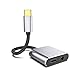 Produktbild Typ C Kopfhörer- und Ladegerätadapter, LcueGuk 2 IN 1 USB-C auf 3,5-mm-Aux-Kabel mit Typ C-Schnellladeanschluss  für Pixel 3/2 / XL, Huawei Mate und More-Support Phone Calling/Volume Control