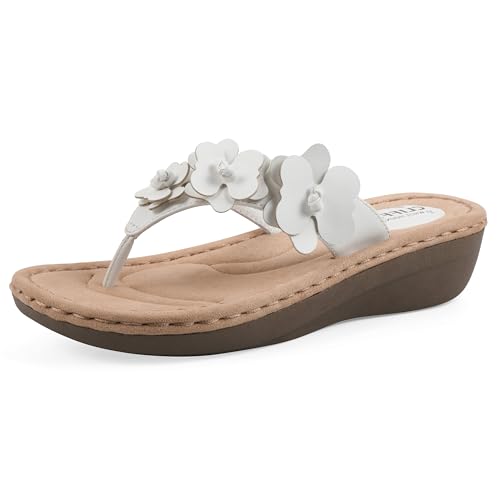 Image of Cliffs by White Mountain Women's Cushioned Cassilia Floral Sandal