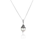 paz creations 925 sterling silver floral pearl necklace