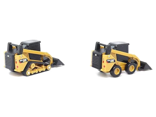 Set de 2 modelos 1:64 cargadoras 272D2 y 297D2 amarillas miniatura 4