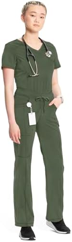 Cherokee Scrub Set for Women Round Neck Top & Drawstring Pant | A...
