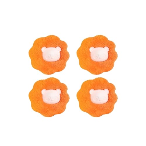 Reusable Laundry Balls for Pet Hair Removal - Lint Catcher for Washing Machine - Cleaner for Clothes - Home Cleaning Tool(Orange