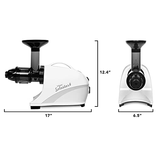 Tribest Solostar SS-4200-B Horizontal Slow Masticating Juicer, Single Auger Cold Press Juicer & Juice Extractor, White by Tribest - Image 9