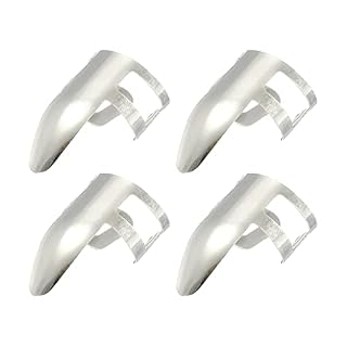sourcing map Doigt Médiators Instrument Accessoires Inox Acier Argenté pour Guitare Paquet de 4 - Les Beatles, Paul McCartney, John Lennon, RIngo Starr, George Harrison