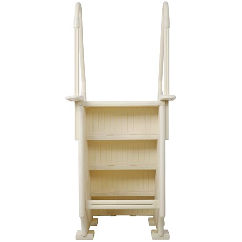 Escalera para piscina elevada de 4 pasos con barandillas miniatura 5
