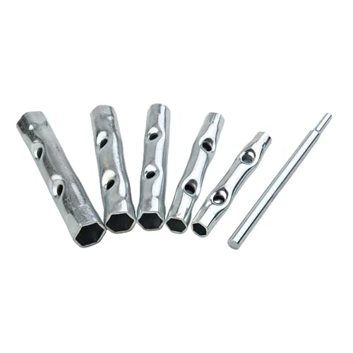 GYQAZSS 6pcs 8-17mm Metric Tubular Box Wrench Set For Automotive Repair Plumbing Maintenance Work Hand Professional Tool Accessories