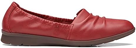 Clarks Women's Jenette Ruby Loafer, Red Leather, 8 | Image 1