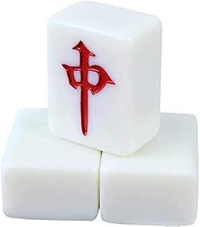 Mahjong Jogo de azulejos chinês Mahjong com almofada de bolsa, 144 jogos tradicionais chineses de mahjong para esfregar à mão para entretenimento de festa feito à mão